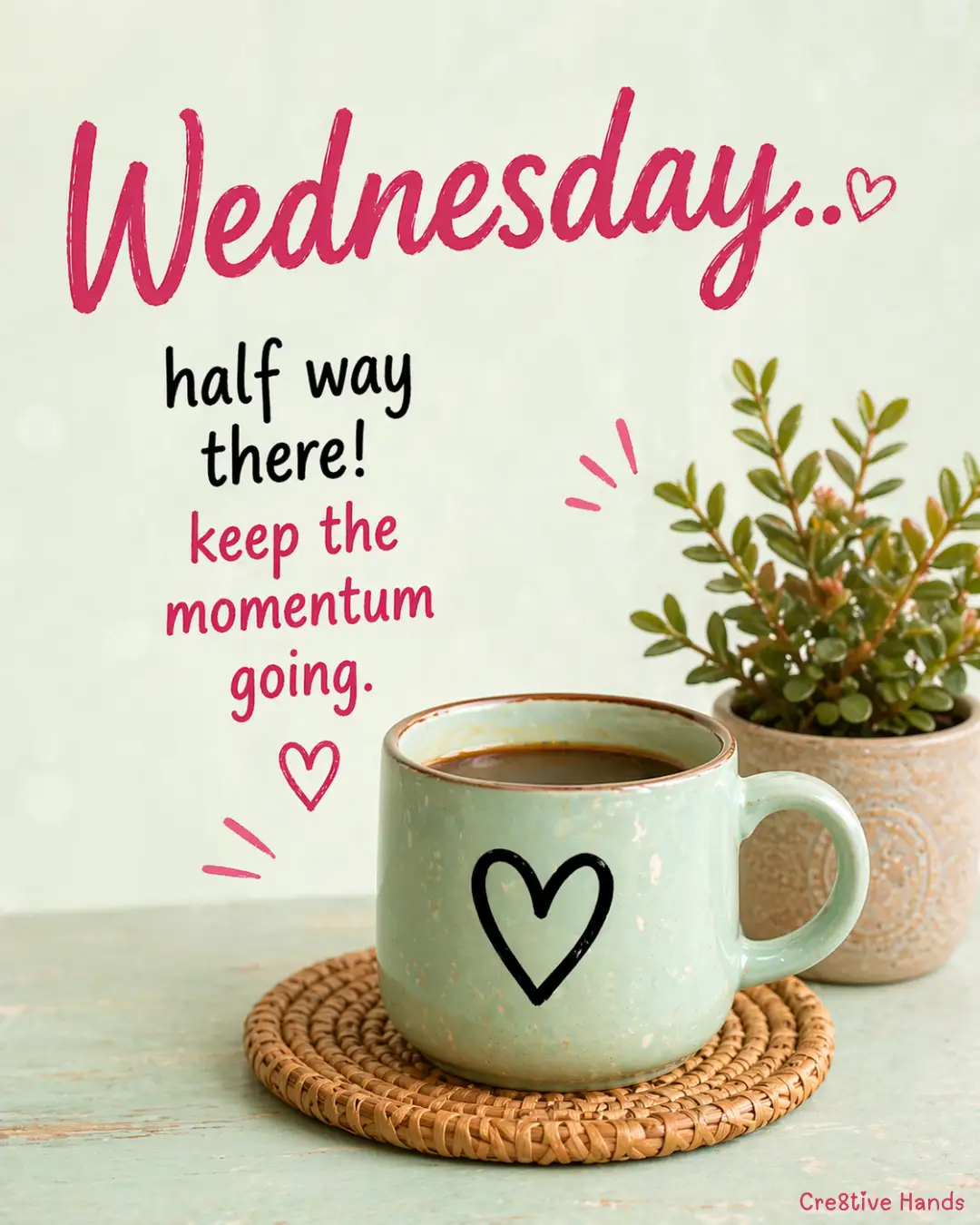 Wednesday Motivation Poster – Halfway There Keep the Momentum — Preview